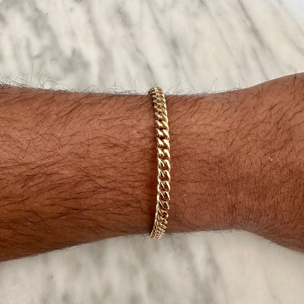 Cuban Link Cuff in Gold by Miansai